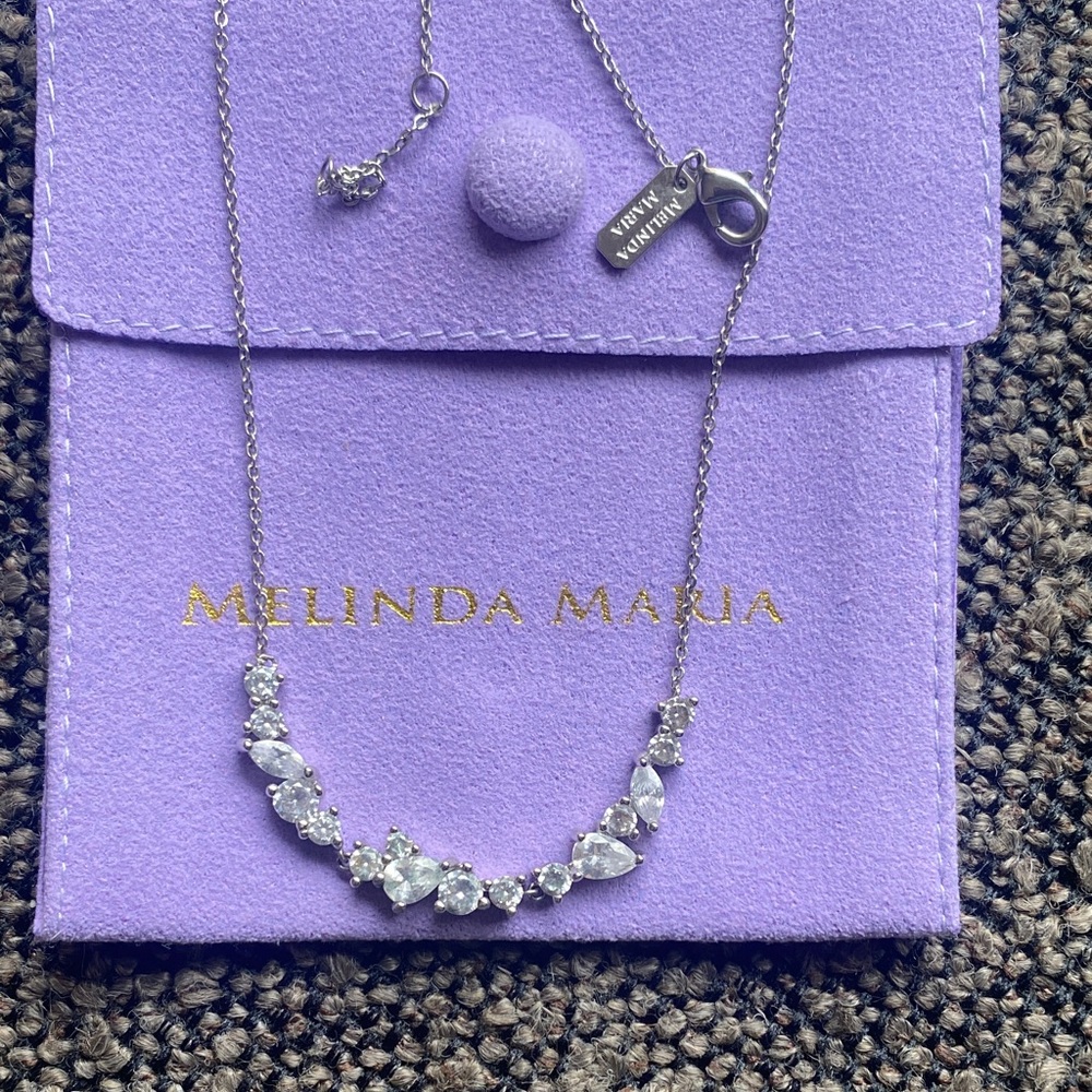 Melinda Maria Sparkling Silver Necklace